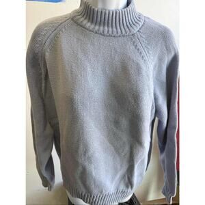 Lands' End women L Blue Cotton  Pullover Sweater